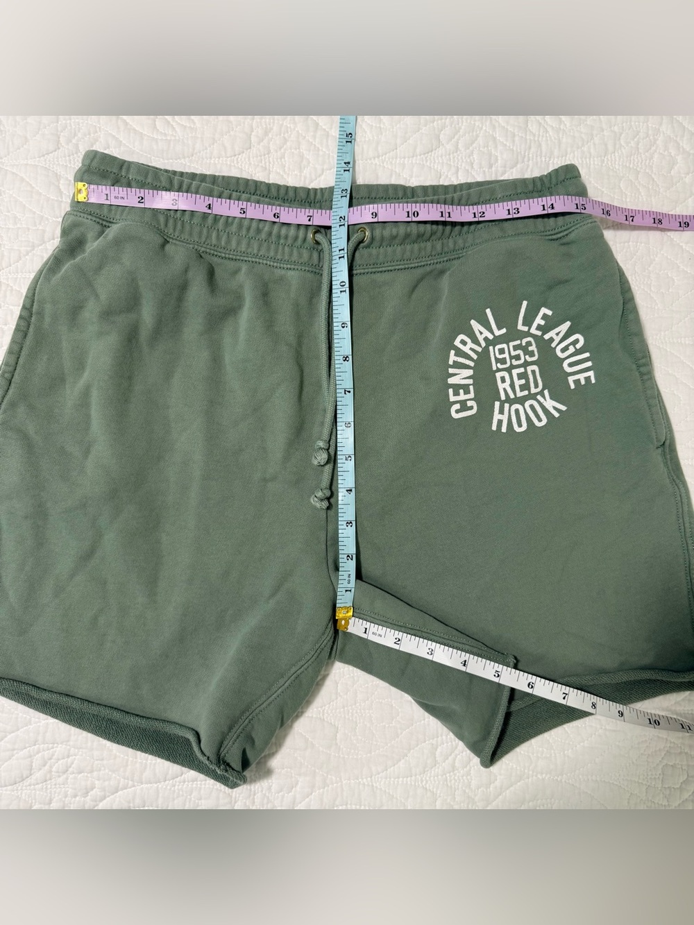 J Crew Women’s 6” University Terry "Red Hook" Short Green Medium - Picture 4 of 5